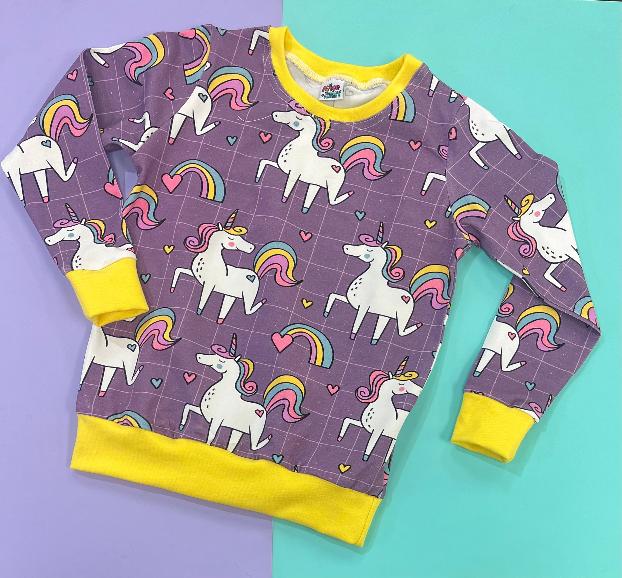 Purple Unicorns Lightweight Sweatshirts