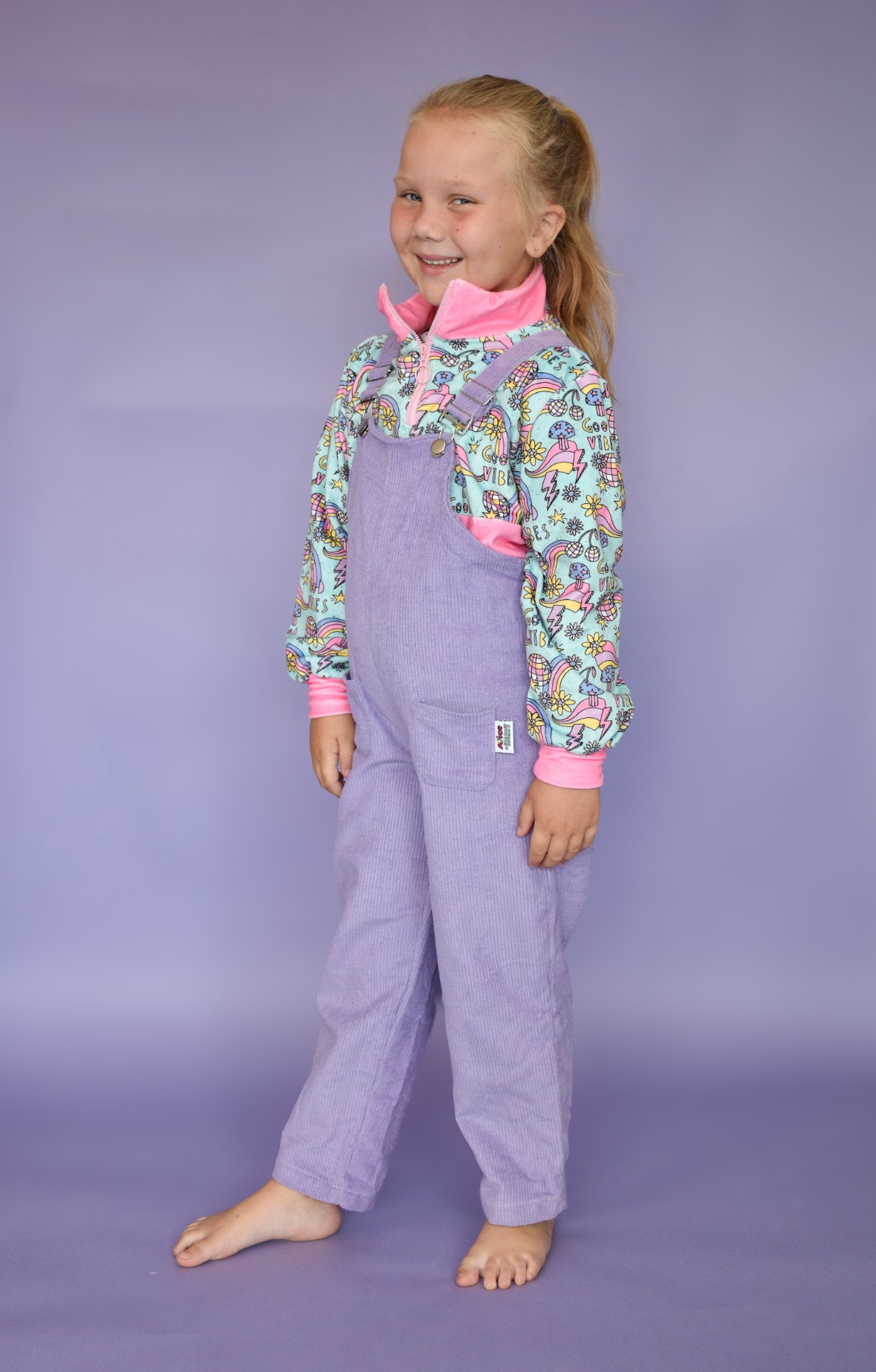 Pre Made Lilac Corduroy Dungarees