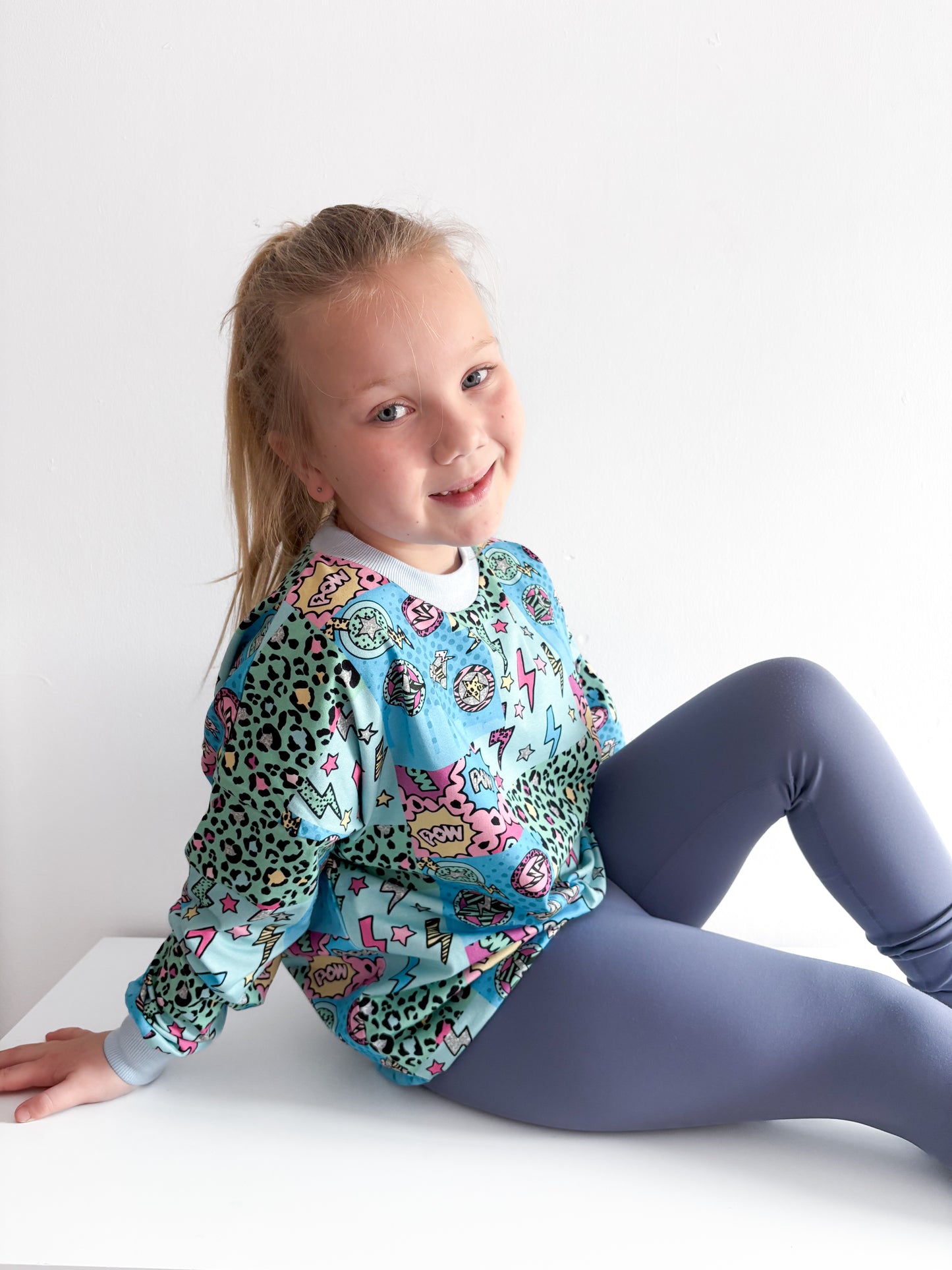 Pre Made Patchwork Pow Slouchy Sweater