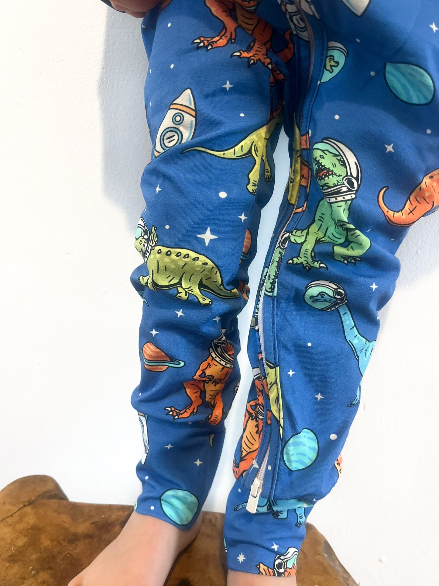 Ready To Post Spacesaurus Standard Jersey Zipped Sleepsuits