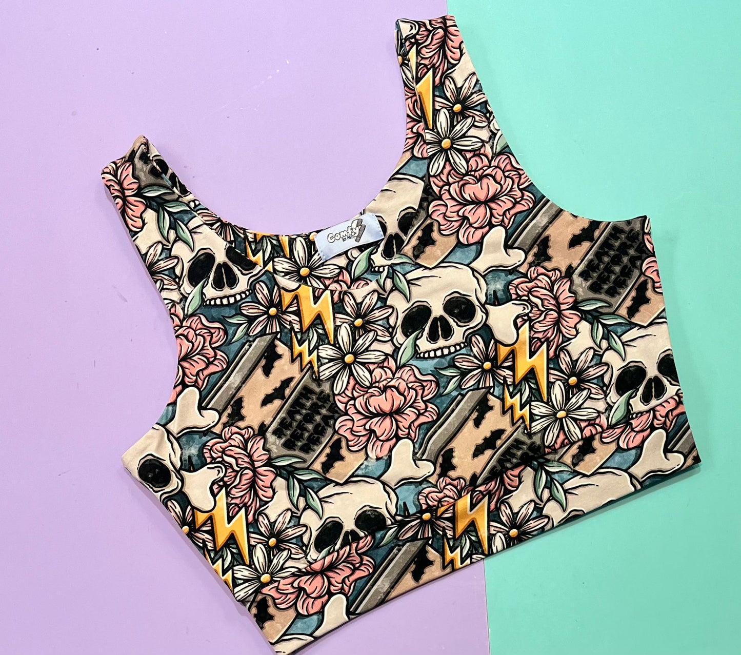 Comfy Adult Crop Top - Death Before Decaf - Ready Made