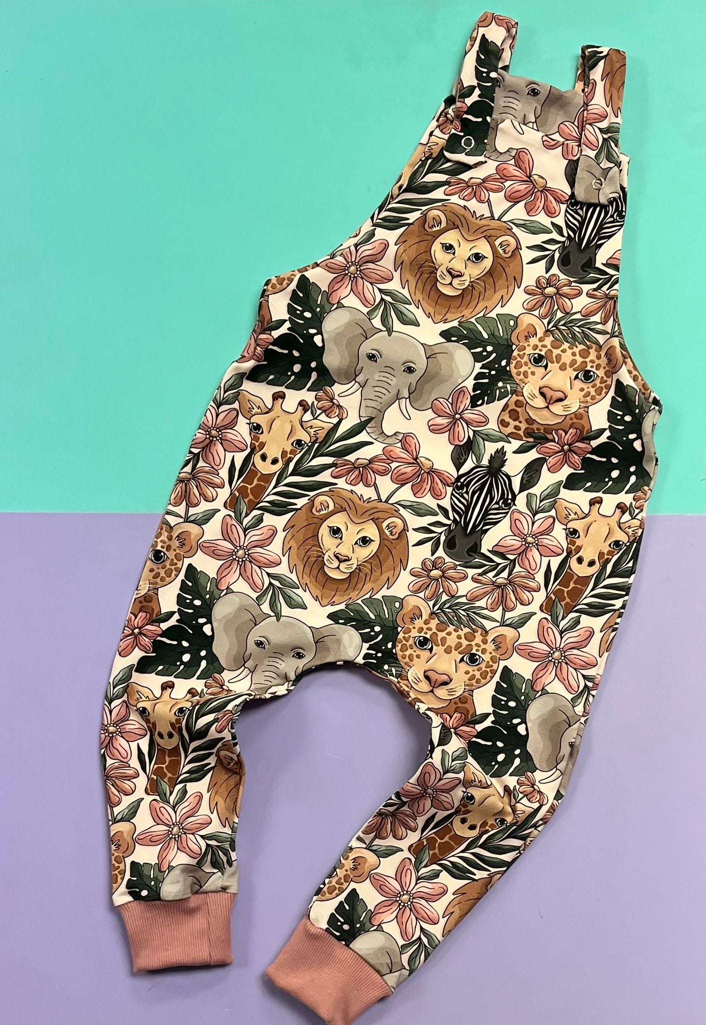 Safari Blossom Dungarees