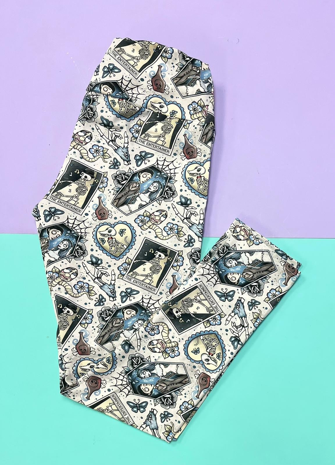 Pre Made Comfy Adult Leggings - Corpse Tatz Grey