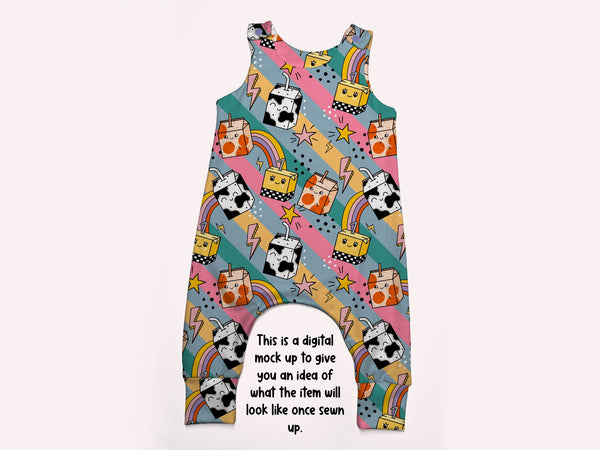 Jazzy Juice Box Overall Romper