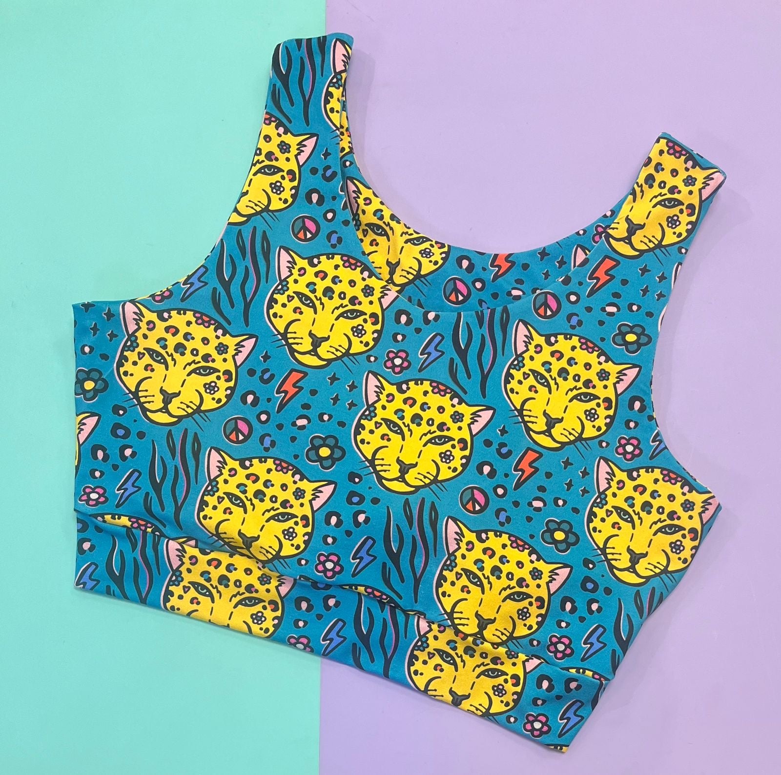 Petrol Leopard Adult Crop Top