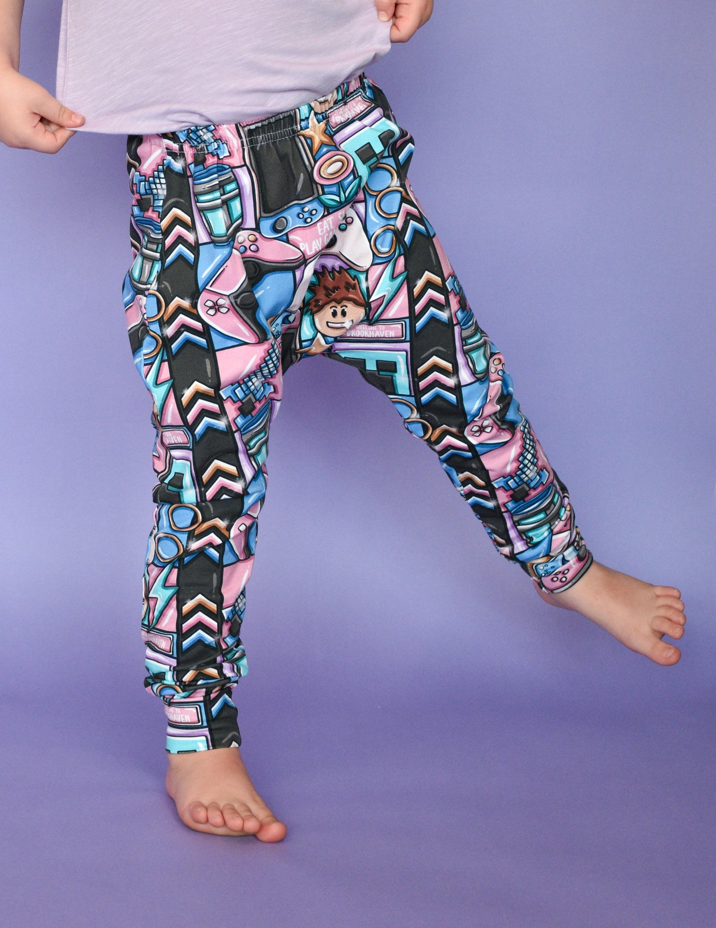 Pre Made Eat Sleep Game Kids Baggy Harems