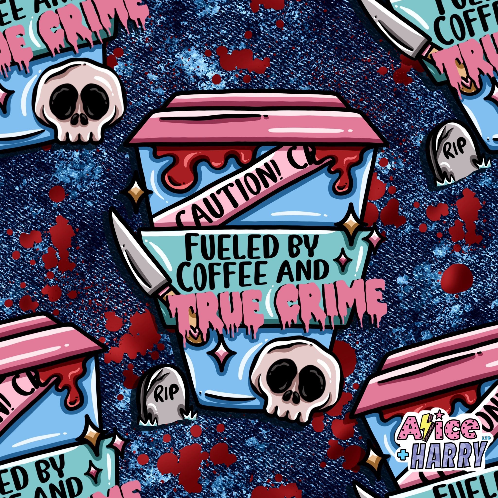 Coffee and Crime Adult Crop Top - 8 WEEK PREORDER