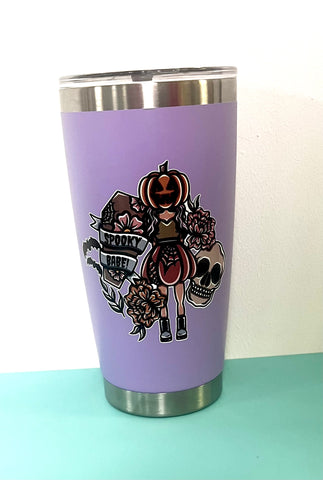 Muted Spooky Babe Thermal Coffee Flask