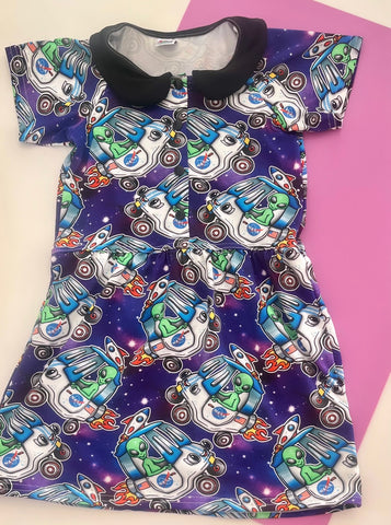 Pre Made Alien Taxi Collared Dress