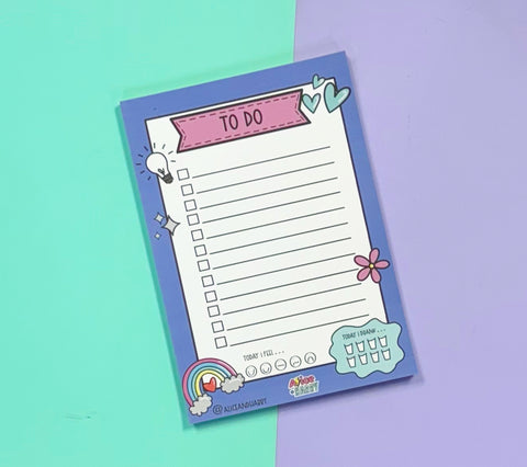 Alice & Harry purple ‘To Do’ list, notepad, checklist