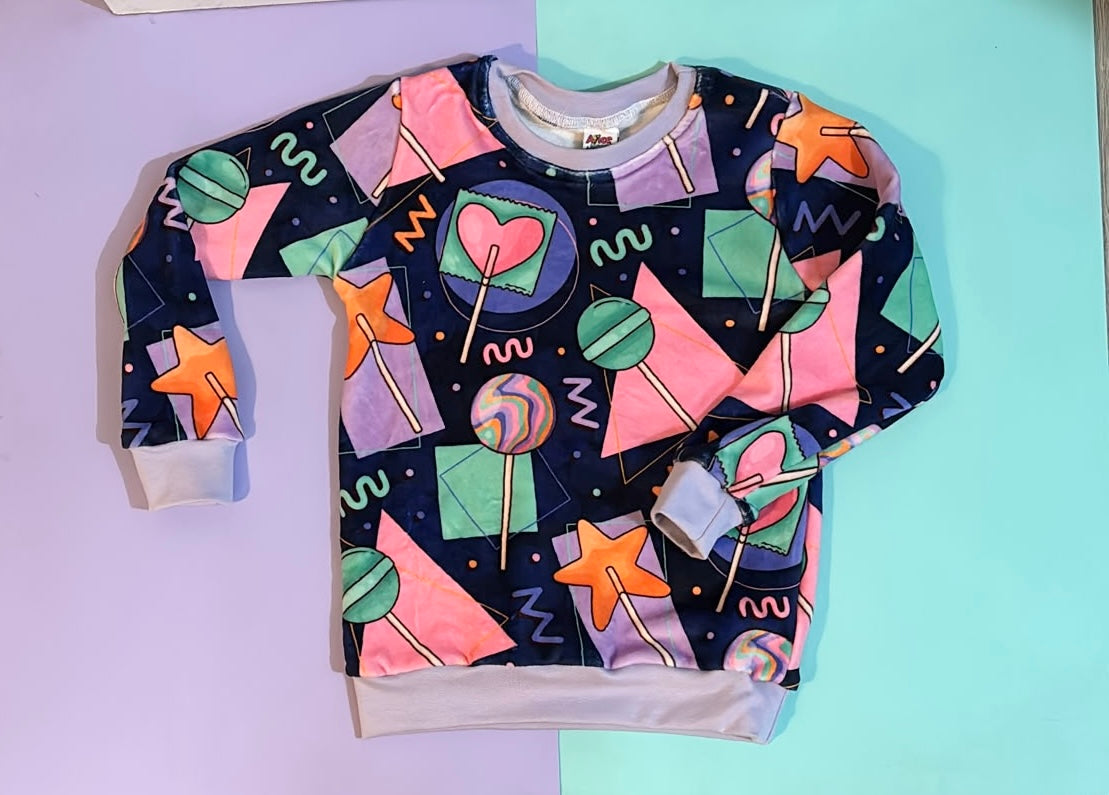 Pre Made Lollipops Blue Sweatshirt (Squish)