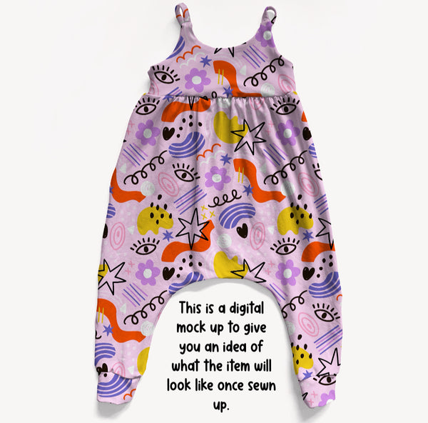 Retro Doodles Napa Romper