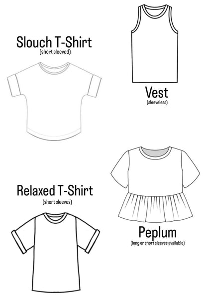 Dino Mash T Shirts, Peplums and Vests