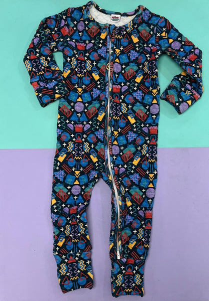 Pre Made Quilted Retro Symmetry Sleepsuits