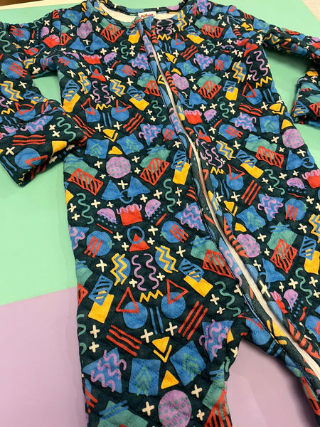 Pre Made Quilted Retro Symmetry Sleepsuits