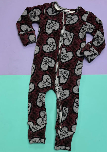 Pre Made Quilted Gothic Kid Sleepsuits