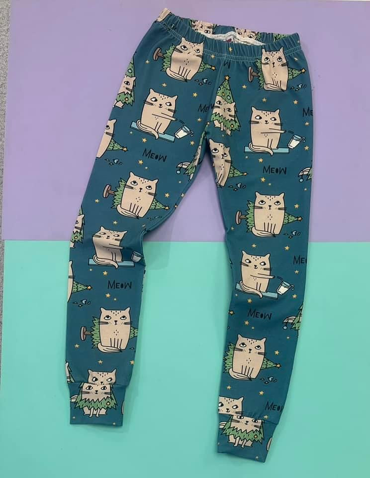 Christmas Kitty Leggings, Harems and Flares