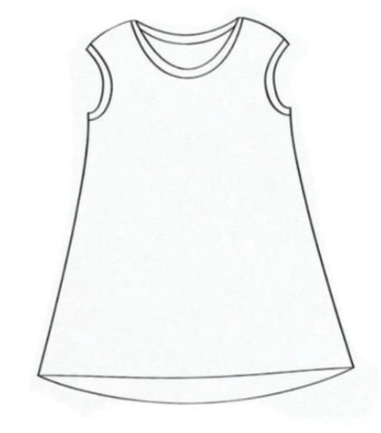 Children's Simple Dress (Smaller Sizes 0-3m - 18-24m)