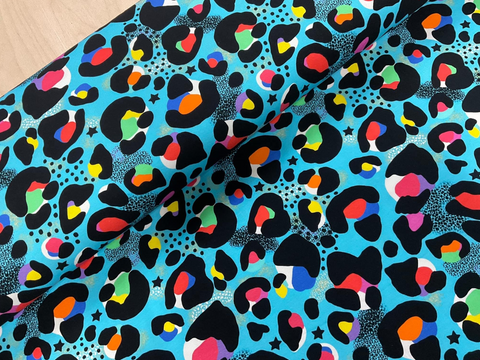 Blue Circus Leopard Twirly Skirt