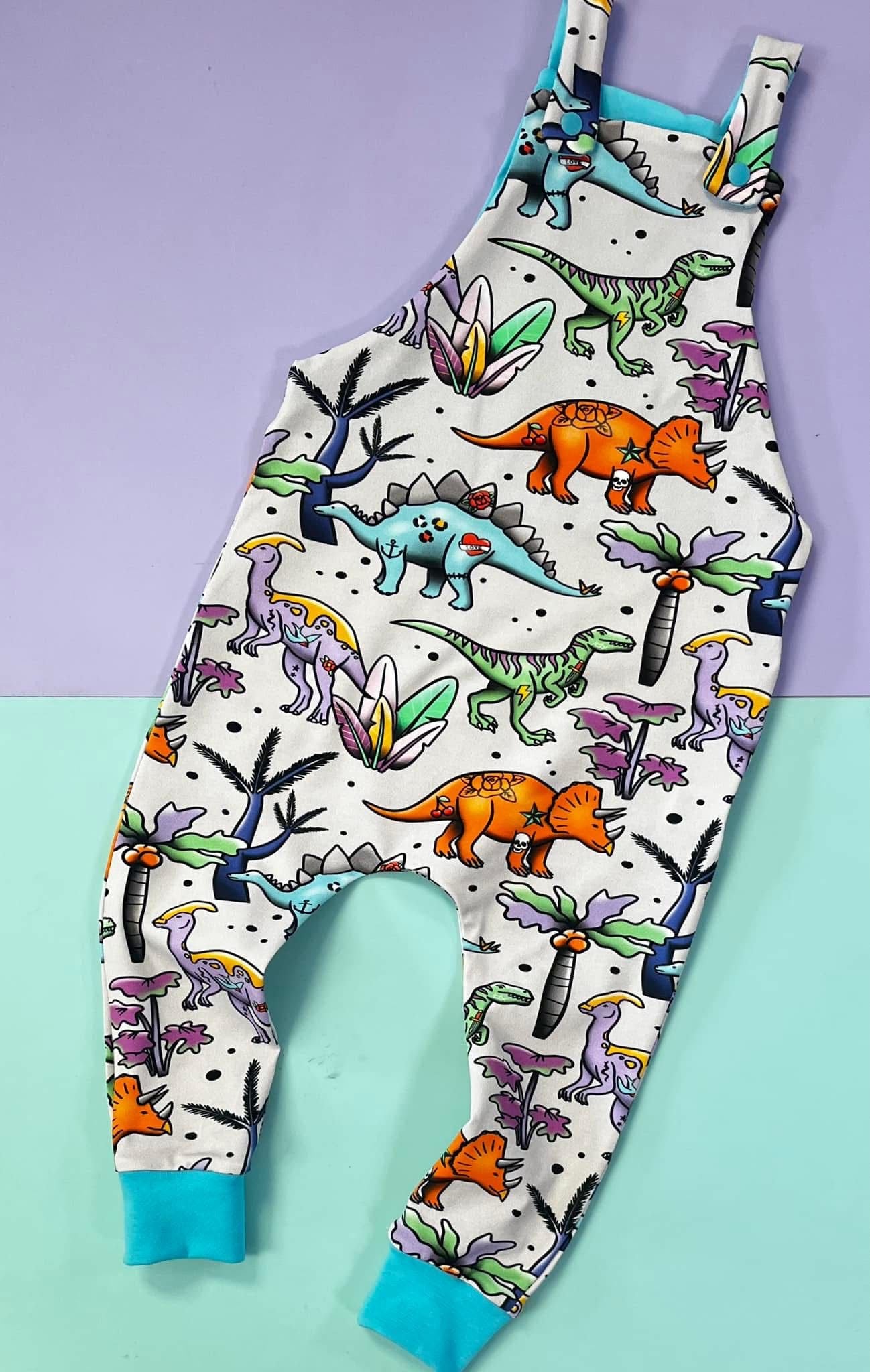 Tattoo Dino Dungarees