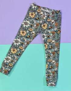 Floral Bees Leggings, Harems and Flares