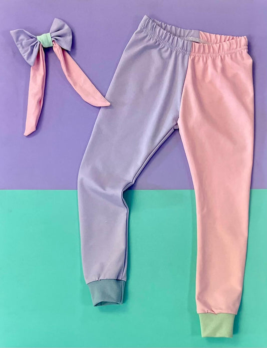 Pastel Colour Block Leggings or Harems (up to 5-6)
