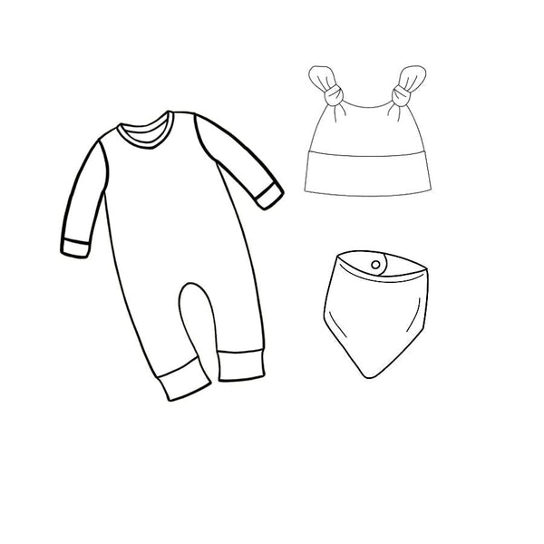 Jazzy Juice Box Baby Bundle - Pullover, Baby Hat and Bib