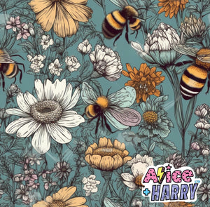 Floral Bees Dungarees