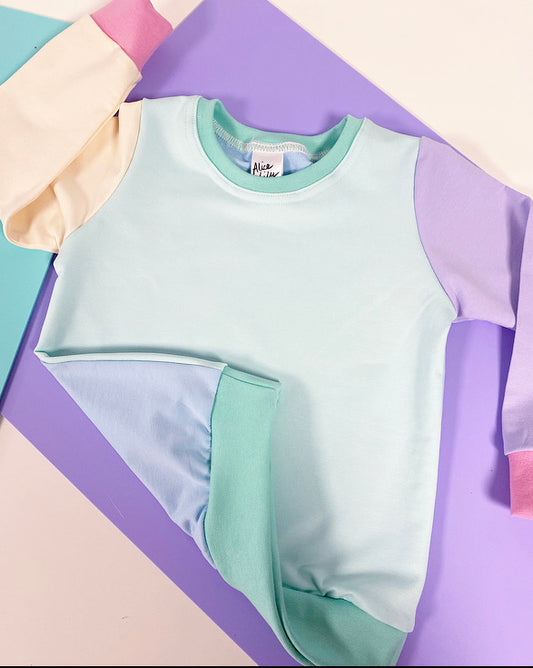 Pastel Colour Block Sweatshirts