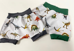Pre Made White Dinosaur Cuff Shorts