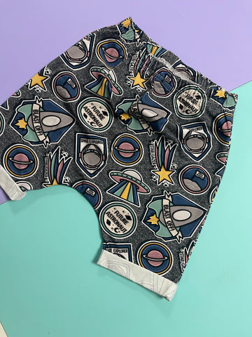 Pre Made Space Patches Skater Shorts