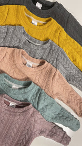 Basic Cable Knit Standard Sweatshirt